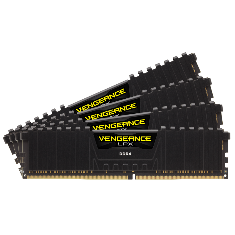 Memorie DDR Corsair DDR4 64 GB- frecventa 2400 MHz- 16 GB x 4 module- radiator- CMK64GX4M4A2400C14