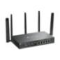 ROUTER TP-LINK VPN Gigabit- Omada 4G Cat6 AX3000 Gigabit VPN Gateway cu 4-Port PoE- AX3000 Dual-Band WiFi 6- 5 antene externe de