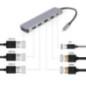 DOCKING Station Gembird universal-3-in-1- conec PC USB Type C- USB-C x 1- USB-A 30 x 3- HDMI x 2- PD 100W- argintiu A-CM-COMBO3-