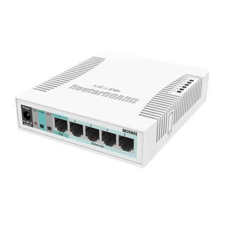 SWITCH MIKROTIK- RB260GS- porturi Gigabit x 5- SFP x 1- unmanaged- carcasa plastic- CSS106-5G-1Stimbru verde 2 lei)