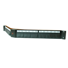 Nexans Patch Panel neechipat Modular unghiular Cat 5- 6- 6A- 7- 7A- Cupru 24 Snap-in LANmark Negru- N521671