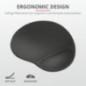 Mouse PAD TRUST- Bigfoot XL - cu gel- cauciuc si material textil- 295 x 255 x 19 mm- negru- TR-23728