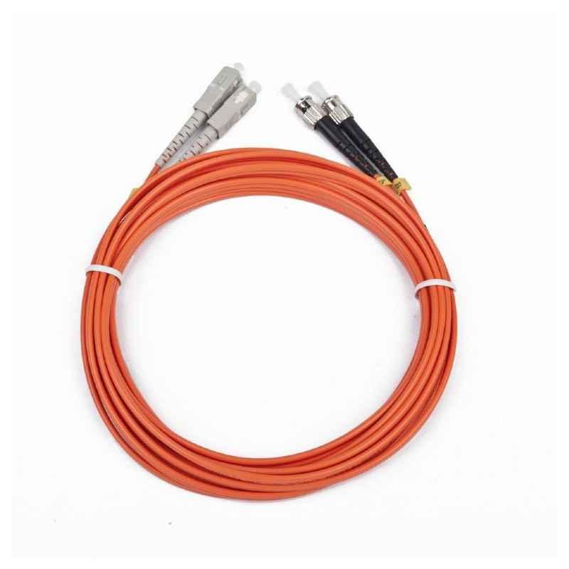 CABLU FIBRA OPTICA duplex multimode- 2m- conectori ST-SC- bulk- CFO-STSC-OM2-2M