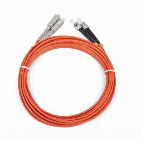 CABLU FIBRA OPTICA duplex multimode- 2m- conectori ST-SC- bulk- CFO-STSC-OM2-2M