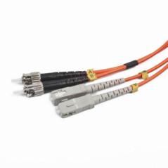 CABLU FIBRA OPTICA duplex multimode- 2m- conectori ST-SC- bulk- CFO-STSC-OM2-2M