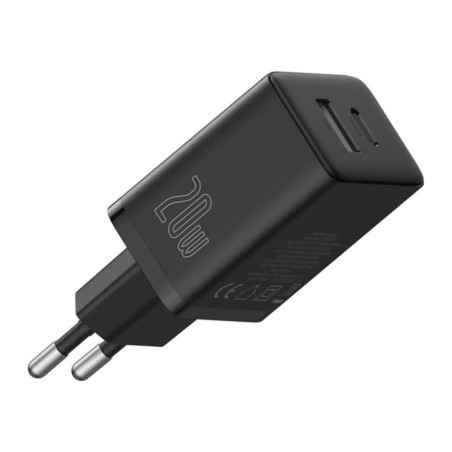 INCARCATOR RETEA Baseus Cube- Quick Charge 20W- 1 x USB Type-C Output 5V/3A- 1 x USB- negru P10111403113-00timbru verde 018 lei)