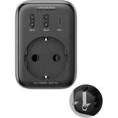 INCARCATOR retea Ugreen- CD314 Quick Charge 30W- 1 x Shucko- 2 x USB- 1 x USB Type-C- gri 90613timbru verde 018 lei) - 695730389