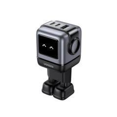 INCARCATOR retea Ugreen- Nexode CD361 Quick Charge 65W GaN- 1 x USB- 2 x USB Tpe-C- gri 25685Btimbru verde 018 lei) - 6941876236