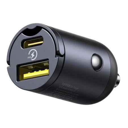 INCARCATOR auto Baseus Tiny Star- Quick Charge 30W- 1 x USB Type-C 12V/25A- negru C00035001121-00timbru verde 08 lei) - 69321726