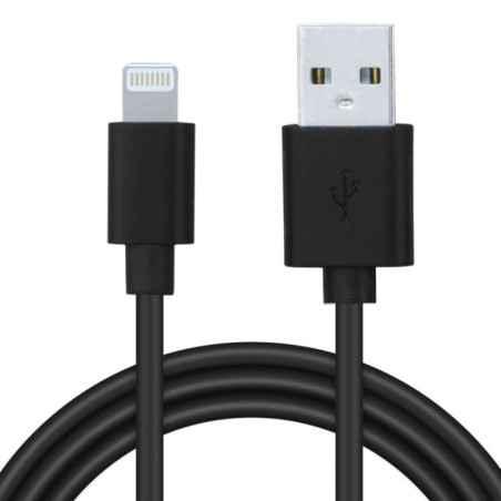 CABLU alimentare si date SPACER- pt smartphone- USB 20T) la LightningT)- pentru Iphone-PVC-Retail pack- 1m- black-&nbsp, SPDC-LI