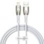 CABLU alimentare si date Baseus Glimmer- Fast Charging Data Cable pt smartphone- USB la Iphone Lightning- 1m- alb CADH000202timb