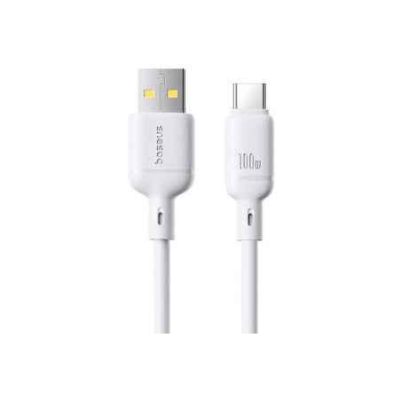 CABLU alimentare si date Baseus Silky- Fast Charging Data Cable pt smartphone- USB la USB Type-C 100W- 1m- alb P10377703213-00ti