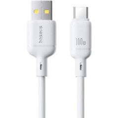 CABLU alimentare si date Baseus Silky- Fast Charging Data Cable pt smartphone- USB la USB Type-C 100W- 2m- alb P10377703213-01ti