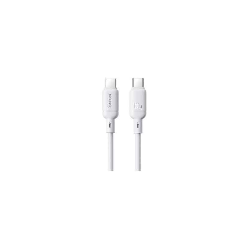 CABLU alimentare si date Baseus Silky- Fast Charging Data Cable pt smartphone- USB Type-C la USB Type-C 100W- 1m- alb P103777042