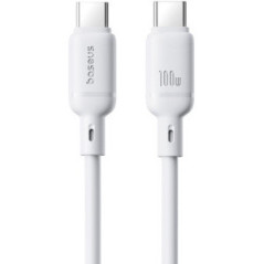 CABLU alimentare si date Baseus Silky- Fast Charging Data Cable pt smartphone- USB Type-C la USB Type-C 100W- 2m- alb P103777042