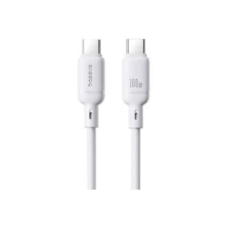 CABLU alimentare si date Baseus Silky- Fast Charging Data Cable pt smartphone- USB Type-C la USB Type-C 100W- 2m- alb P103777042