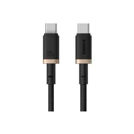 CABLU alimentare si date Baseus Dura- Fast Charging Data Cable pt smartphone- USB Type-C la USB Type-C 100W- braided- 1m- galben