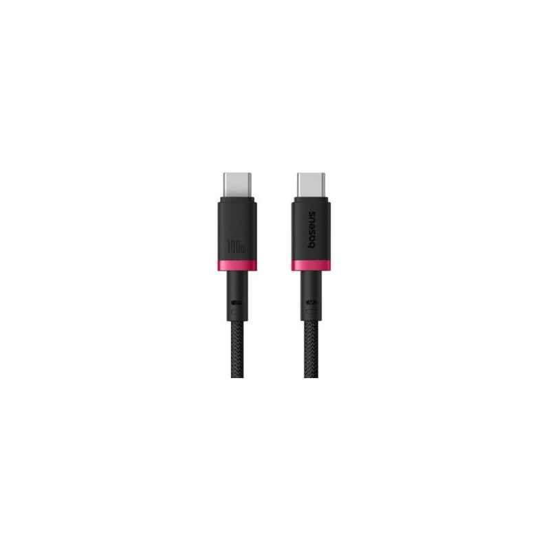 CABLU alimentare si date Baseus Dura- Fast Charging Data Cable pt smartphone- USB Type-C la USB Type-C 100W- braided- 1m- rosu