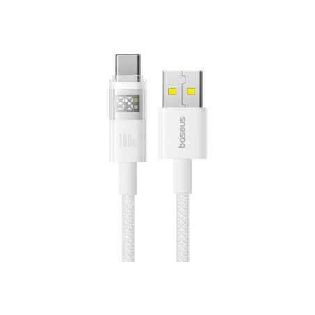 CABLU alimentare si date Baseus Display- Fast Charging Data Cable pt smartphone- USB la USB Type-C 100W- braided- 2m- alb P10382