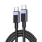 CABLU alimentare si date Ugreen- L512- Fast Charging Data Cable pt smartphone- USB Type-C la USB Type-C 100W- 1m- negru 45063tim