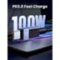 CABLU alimentare si date Ugreen- L512- Fast Charging Data Cable pt smartphone- USB Type-C la USB Type-C 100W- 1m- negru 45063tim