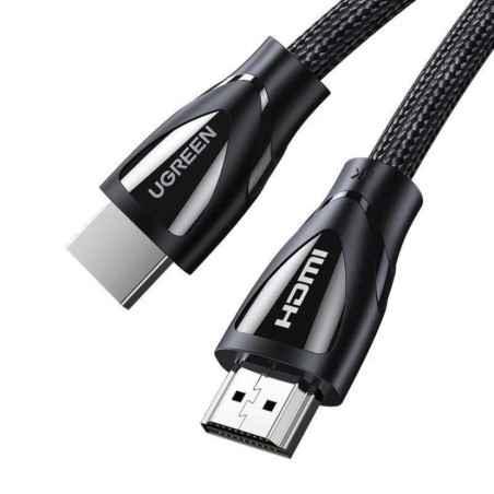 CABLU video Ugreen- HD140 HDMIT) la HDMIT)- HDMI 21- 8K la 60Hz- lungime 15m- braided- negru 80402timbru verde 008 lei) - 695730