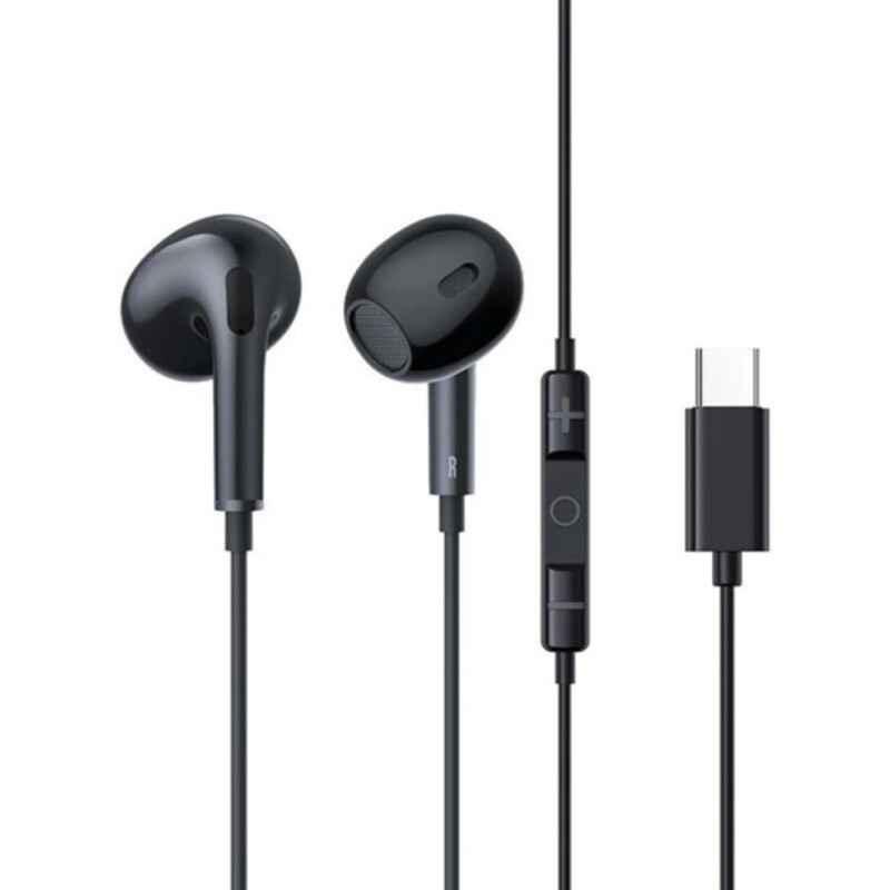 CASTI Baseus Encok CZ17- pt smartphone- control volum microfon pe fir- conectare prin cablu USB Type-C- lungime cablu 11m- negr
