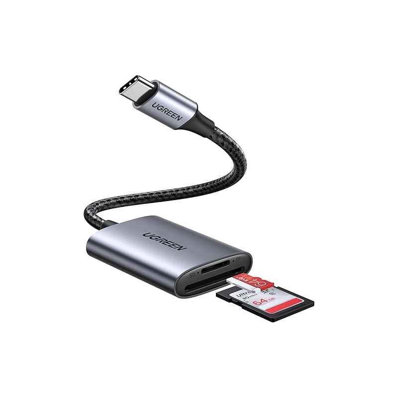 CARD READER extern Ugreen- CM401 interfata USB Type-C 31- citeste/scrie: SD- microSD viteza pana la 480Mbps- suporta carduri ma