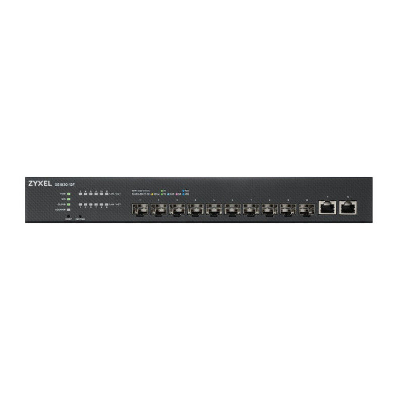 ZYXEL - XS1930-12F-EU0101F - XS1930-12F - Switch-Smart Managed Layer 2-Rackmount-Porturi 10 SFP- 2 Gigabit 100M/1G/25G/5G/10G -