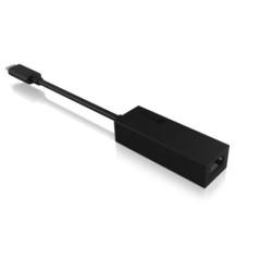 ADAPTOR RETEA Icy Box USB 30 Type-C la Interfata Ethernet Gigabit RJ-45- plastic- negru- IB-LAN100-C3