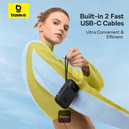 POWER BANK Baseus Qpow2 Digital Display- 10000mAh- 30W- 2 x USB Type-C output/input- 1 x USB- include cablu USB Type-C la USB Ty