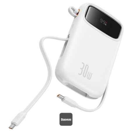 POWER BANK Baseus Qpow2 Digital Display- 10000mAh- 30W- 2 x USB Type-C output/input- 1 x USB- include cablu USB Type-C la USB Ty