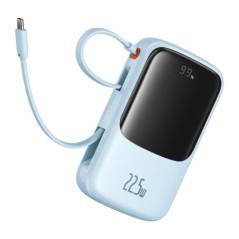 POWER BANK Baseus Qpow Pro Digital Display- 10000mAh- 225W- 2 x USB Type-C output/input- 1 x USB- 1 x Lightning- albastru- P1006