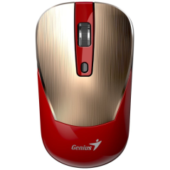 MOUSE Genius NX-7125”- PC sau NB- wireless- 24G- BlueEye- 1200 dpi- butoane/scroll 3/1- auriu/rosu- 31030044403timbru verde 01