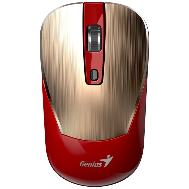 MOUSE Genius NX-7125”- PC sau NB- wireless- 24G- BlueEye- 1200 dpi- butoane/scroll 3/1- auriu/rosu- 31030044403timbru verde 01