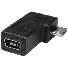 Mufa adaptoare micro USB tata 90grade  - mini USB mama