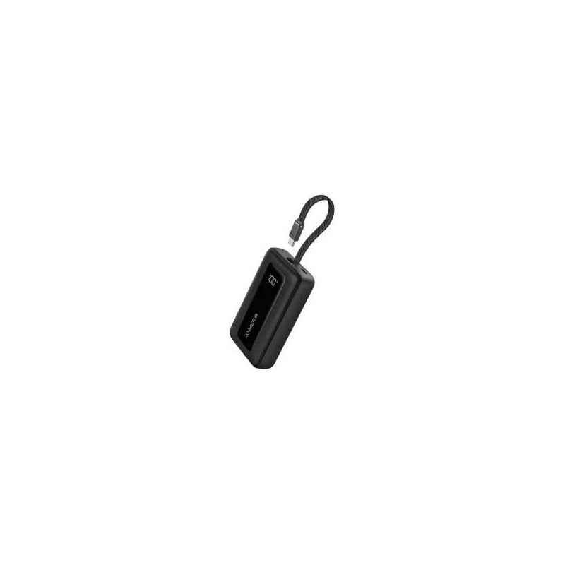 POWER BANK Anker Zolo 20000 mAh- 30W cablu USB-C incorporat- 1 x USB-C- 1 x USB-A- afisaj LED- 350g- negru- A1689H11timbru verde