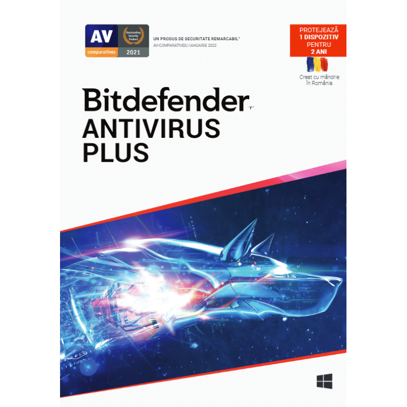 LICENTA Bitdefender Antivirus Plus- 1 utilizator- 2 ani pt PC- retail AV03ZZCSN2401BEN- valabile doar pe teritoriul Romaniei