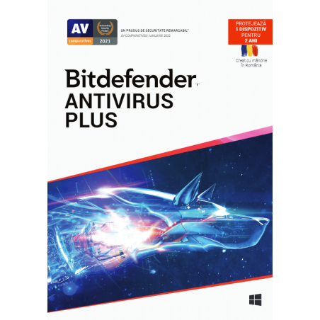 LICENTA Bitdefender Antivirus Plus- 1 utilizator- 2 ani pt PC- retail AV03ZZCSN2401BEN- valabile doar pe teritoriul Romaniei