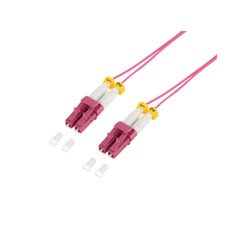 PATCH CORD Fibra Optica LOGILINK OM4 50/125- multimode- LC/UPC-LC/UPC- LSZH- 1 m- super-slim- violet- FS4LC01timbru verde 008 le