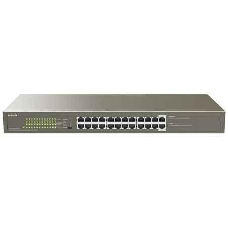 SWITCH TENDA- 24 porturi Gigabit POE max 225W output- metalic TEG1124P-24-250W timbru verde 2 lei)