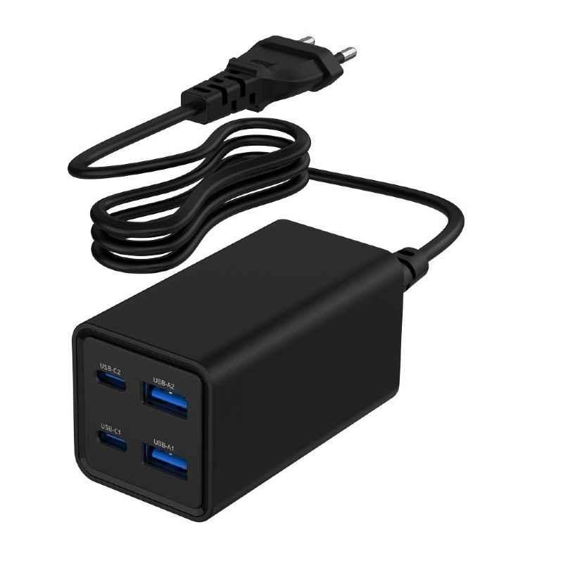 ALIMENTATOR retea 220V GEMBIRD- universal- 2 x USB-A 2 x USB-C 3A - max 65W PD GaN- protectie: scurtcircuit- supraincarcare- su