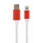 CABLU alimentare si date GEMBIRD- pt smartphone- USB 20T) la LightningT)- 1m- LED light effect- red/green/blue- CC-USB-8PLED-1Mi