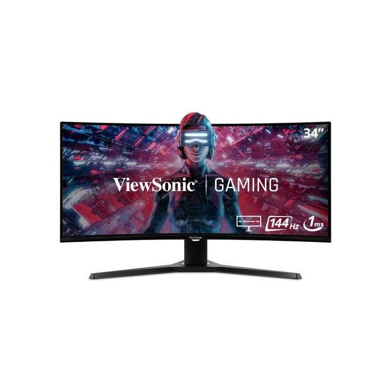 MONITOR ViewSonic 34 inch- Gaming- MVA- UWQHD3440 x 1440)- curbat- 300 cd/mp- 1 ms- HDMI x 2 - DisplayPort x 2- VX3418-2KPCtimbr