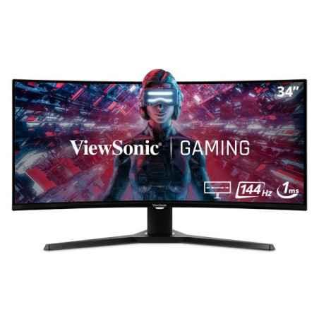 MONITOR ViewSonic 34 inch- Gaming- MVA- UWQHD3440 x 1440)- curbat- 300 cd/mp- 1 ms- HDMI x 2 - DisplayPort x 2- VX3418-2KPCtimbr
