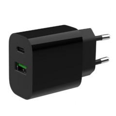 ALIMENTATOR retea 220V GEMBIRD- universal- 1 x USB-A QC30 1 x USB-C 3A - max 20W PD- protectie: scurtcircuit- supraincarcare- s