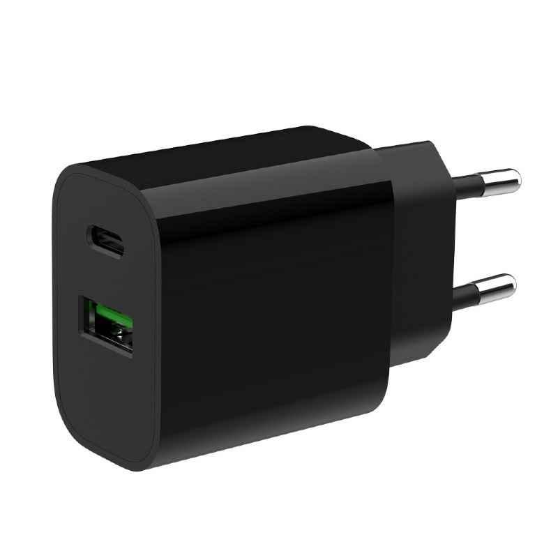 ALIMENTATOR retea 220V GEMBIRD- universal- 1 x USB-A QC30 1 x USB-C 3A - max 20W PD- protectie: scurtcircuit- supraincarcare- s