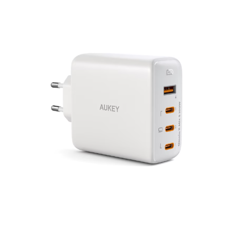 Alimentator retea Aukey- PA-B7S WH- 100W- fast charge- 3 x USB-C- 1 x USB-A- alb- EU001-LLTSEUN1040956timbru verde 018 lei) - 68