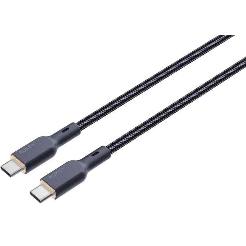 Cablu alimentare si date Aukey- USB Type-CT) la USB Type-CT)- 18m- 480 Mbps- 100W- braided- negru- LLTSN1041750timbru verde 008
