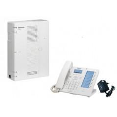 Centrala telefonica Hybrid IP KX-HTS32CE4/8)- Telefon SIP KX-HDV230 Panasonic si alimentator KX-A424 pack2-HTStimbru verde 40 le